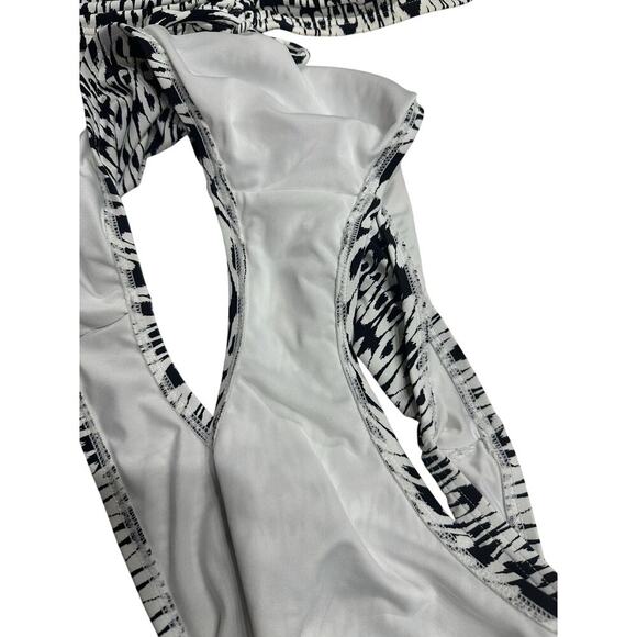 Loft Beach Side Tie Halter Tank and Bottom Black White L swimwear Vacation - Picture 7 of 8